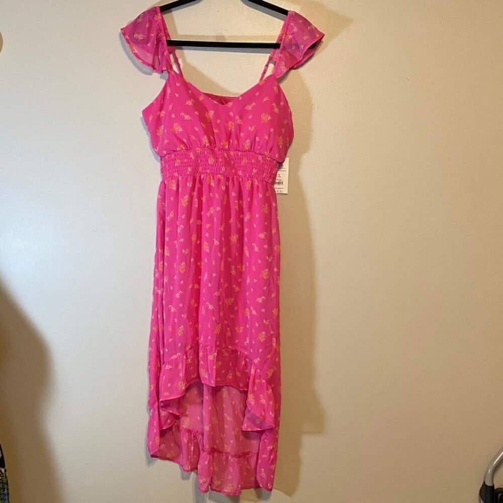 No Boundaries Pink Floral Kids Dress